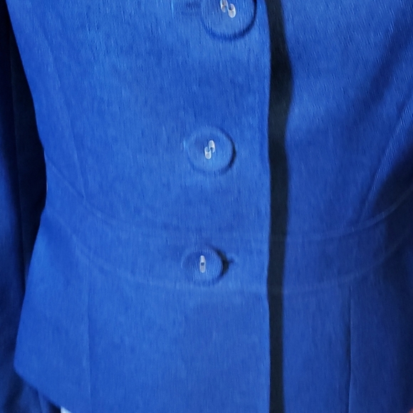 EVAN -PICONE BLUE 2-PC LINED PANTS SUIT SIZE 4 - Picture 3 of 16